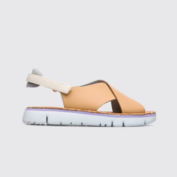 Camper Tan and White Sandals - Picture 4 of 12